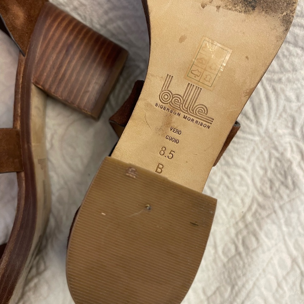 Belle by Sigerson Morrison sandals 8.5 brown leather - Picture 6 of 9